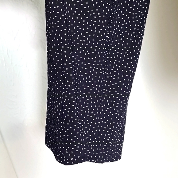 Spense Black & White Polka-dot Longsleeve Blouse, Size Medium - Picture 5 of 10